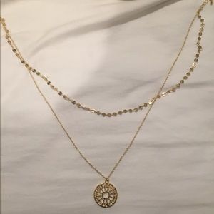Gold zodiac layered necklace